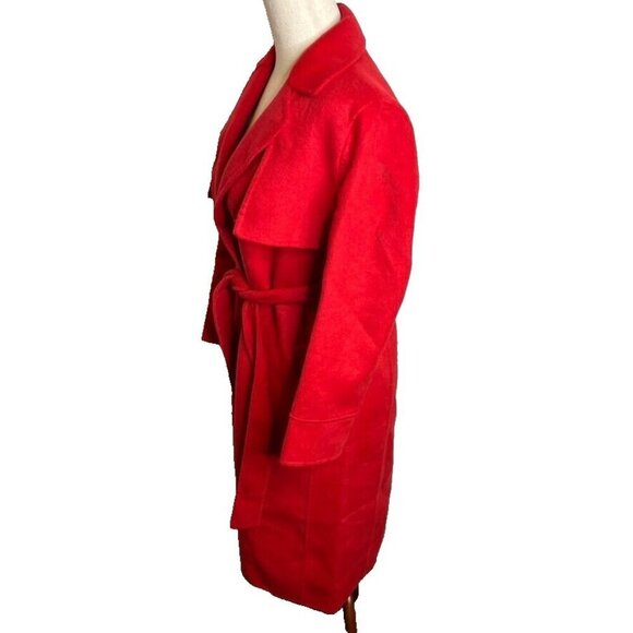 J.Crew $398 Petite Harriet Trench Coat Holiday Red Size PS BV873 - Picture 5 of 8